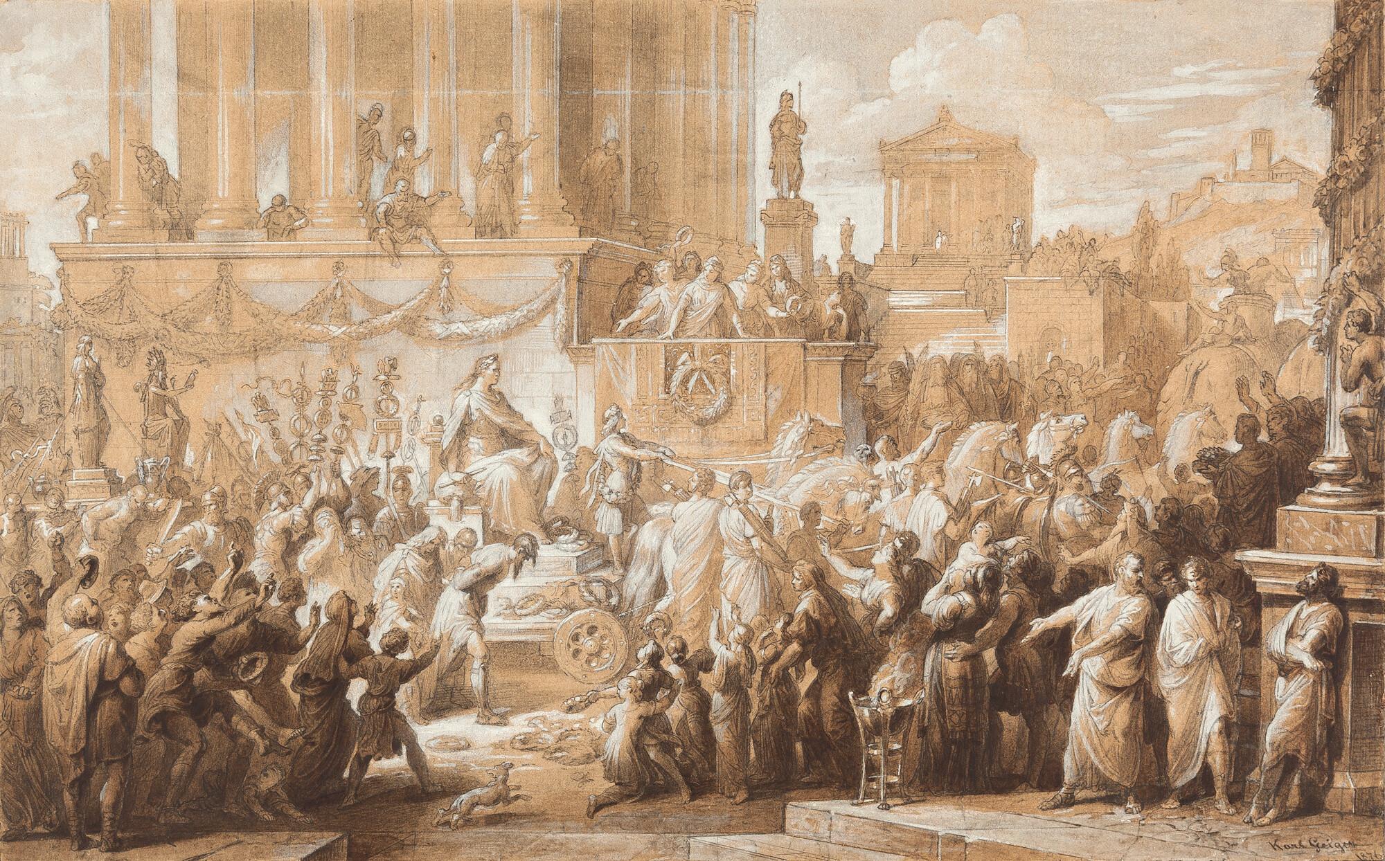 Carl J. Geiger - Triumphaler Einzug eines römischen Imperators