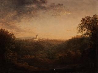 Carl Johan Fahlcrantz - Landscape with church