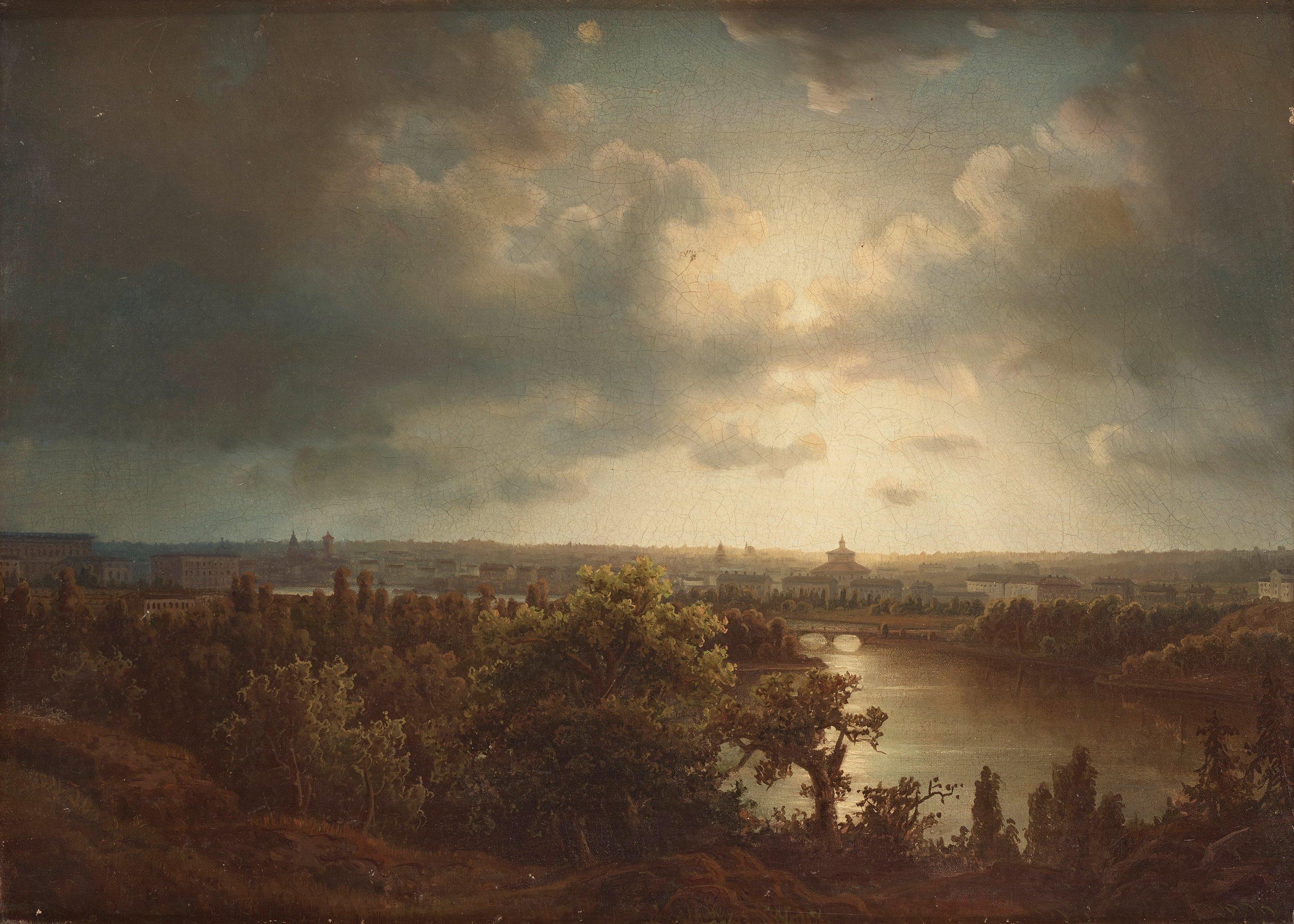 Carl Johan Fahlcrantz - Sunset over Stockholm