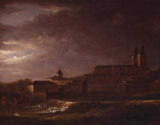Carl Johan Fahlcrantz - Uppsala cathedral in moonlight
