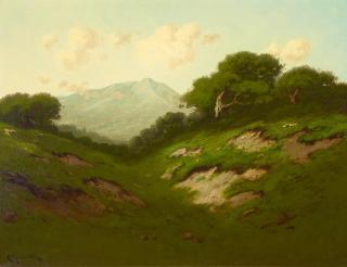 Carl Jonnevold - Rolling Green Hills 20 1/4 x 26 1/4 in. framed 26 1/2 x 32 1/2 in.