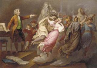 Carl Joseph Geiger - Mozart directing imaginary actors from the operas \'Don Giovanni\' and \'The Magic Flute\'