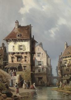 Carl Joseph Kuwasseg - Les lavandières