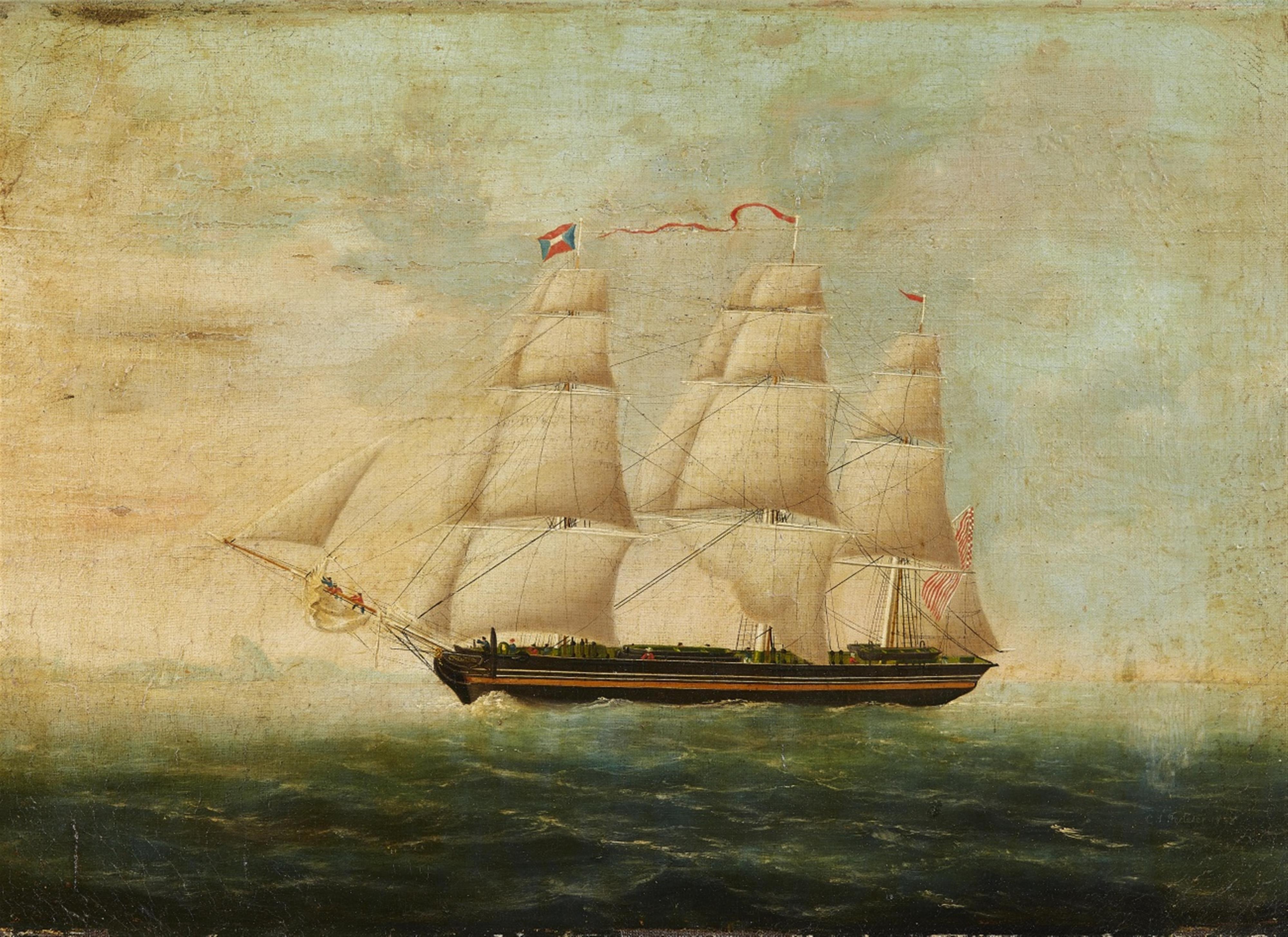 Carl Justus Harmen Fedeler - Segelschiff \