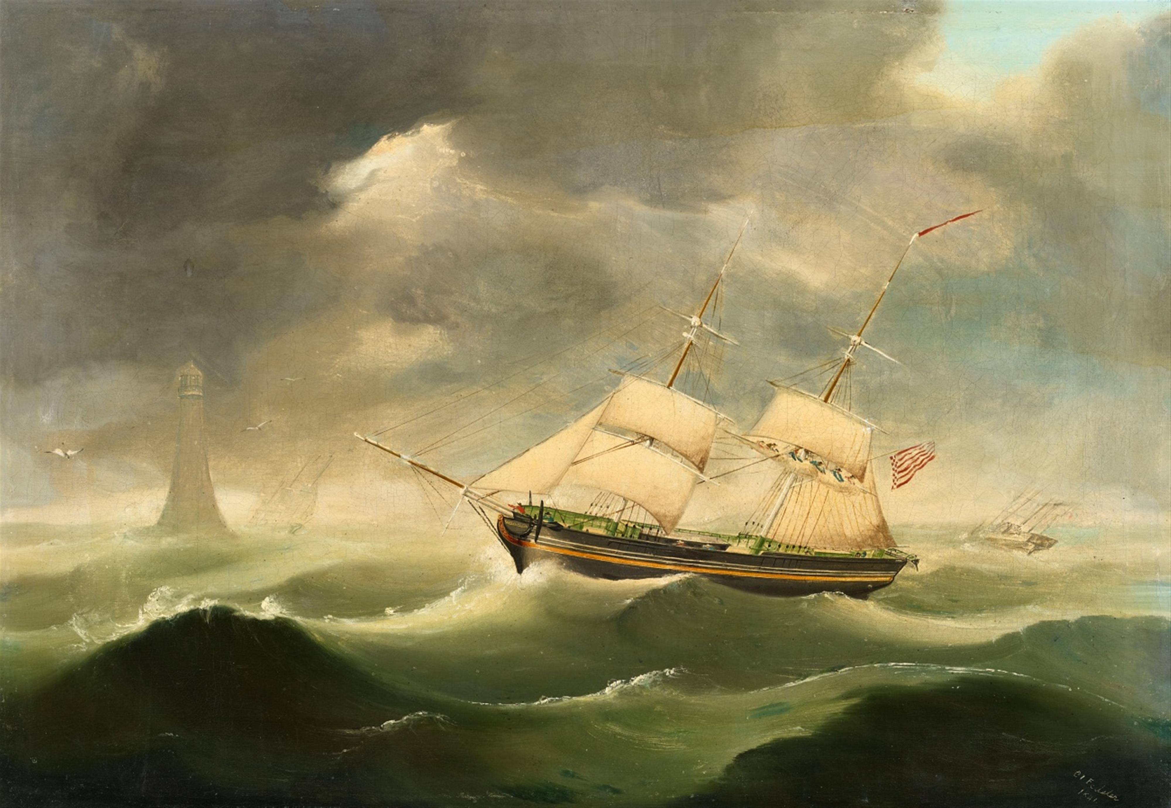 Carl Justus Harmen Fedeler - Segelschiff \