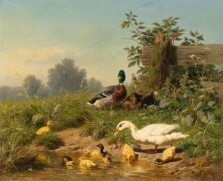 Carl Jutz - Entenfamilie