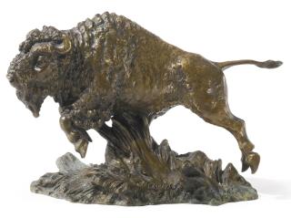 Carl Kauba - Charging Buffalo