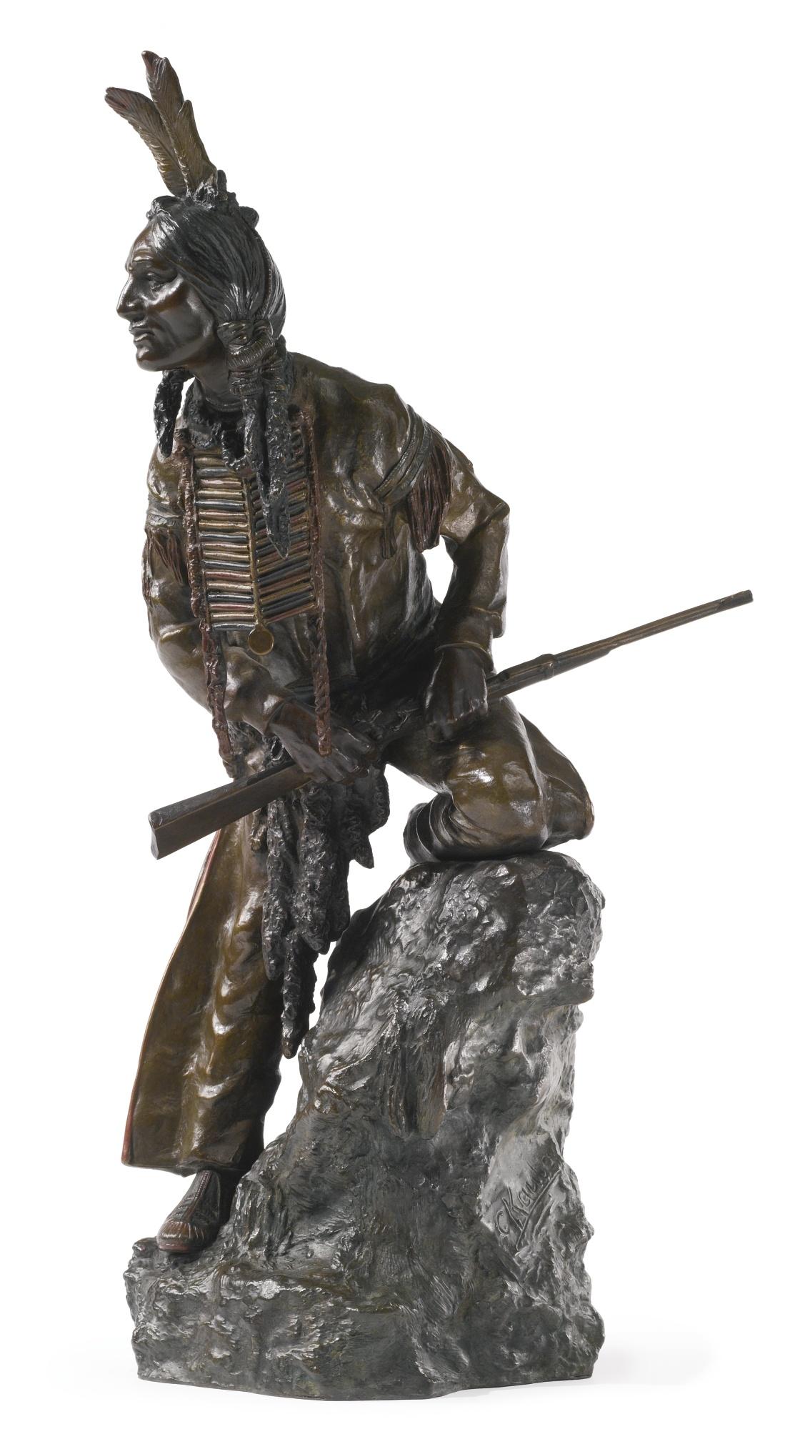 Carl Kauba - Indian With Rifle