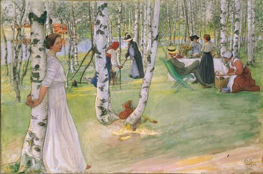 Carl Larsson - Breakfast In The Open (Frukost I Det Gröna)
