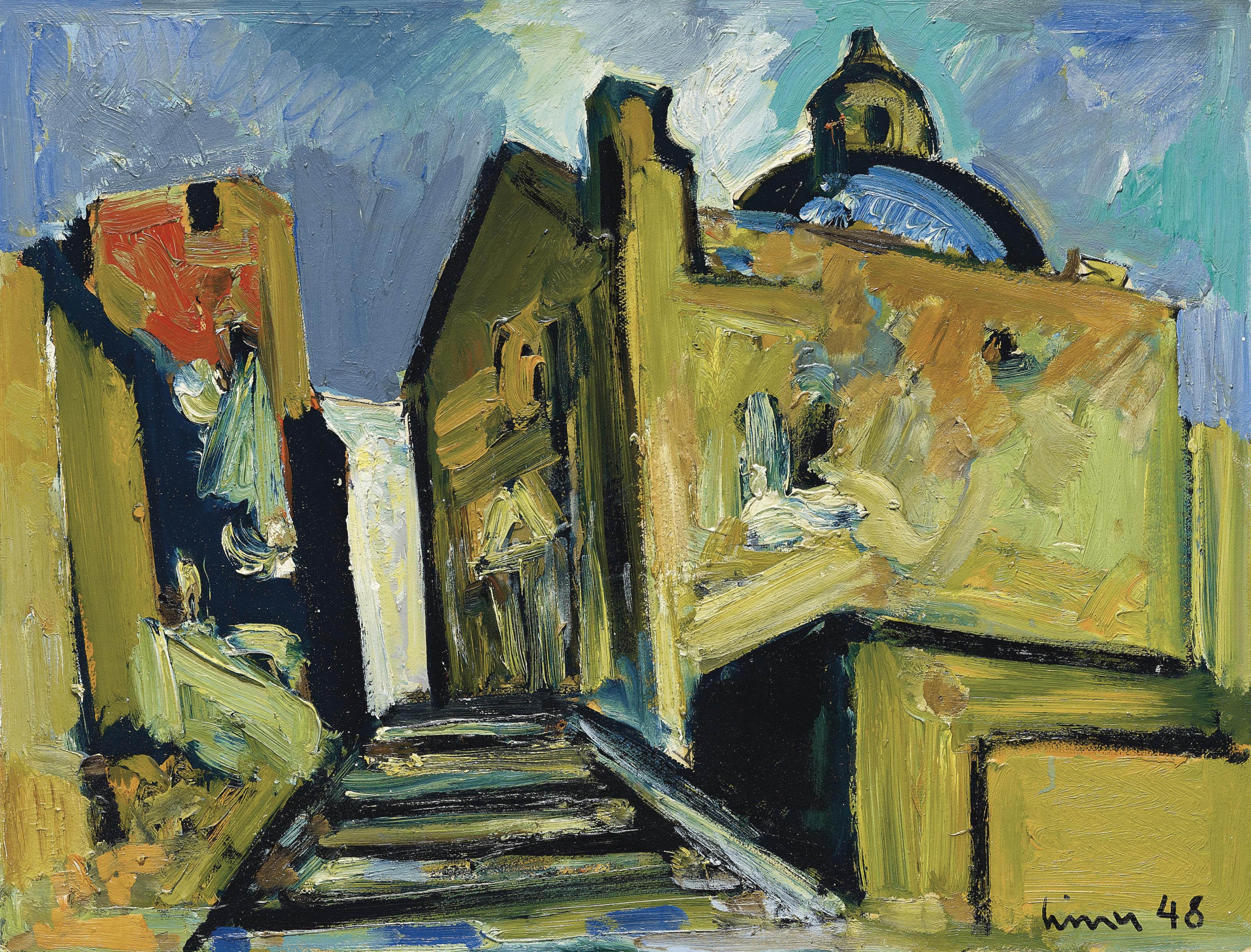 Carl Liner Jun. - Kirche von Calvi, Korsika, 1948