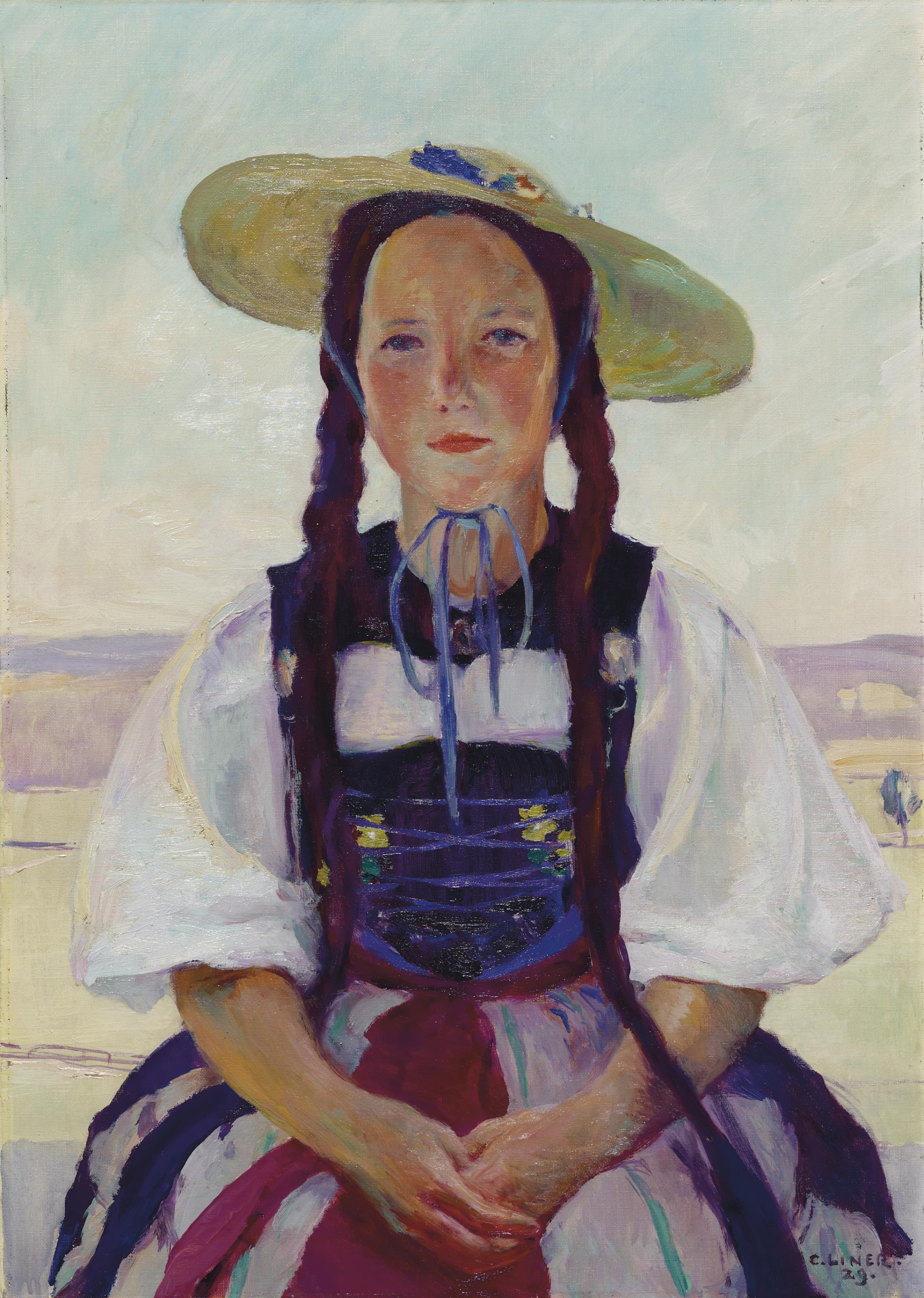 Carl Liner Sen. - Mädchen in Aargauertracht, 1929