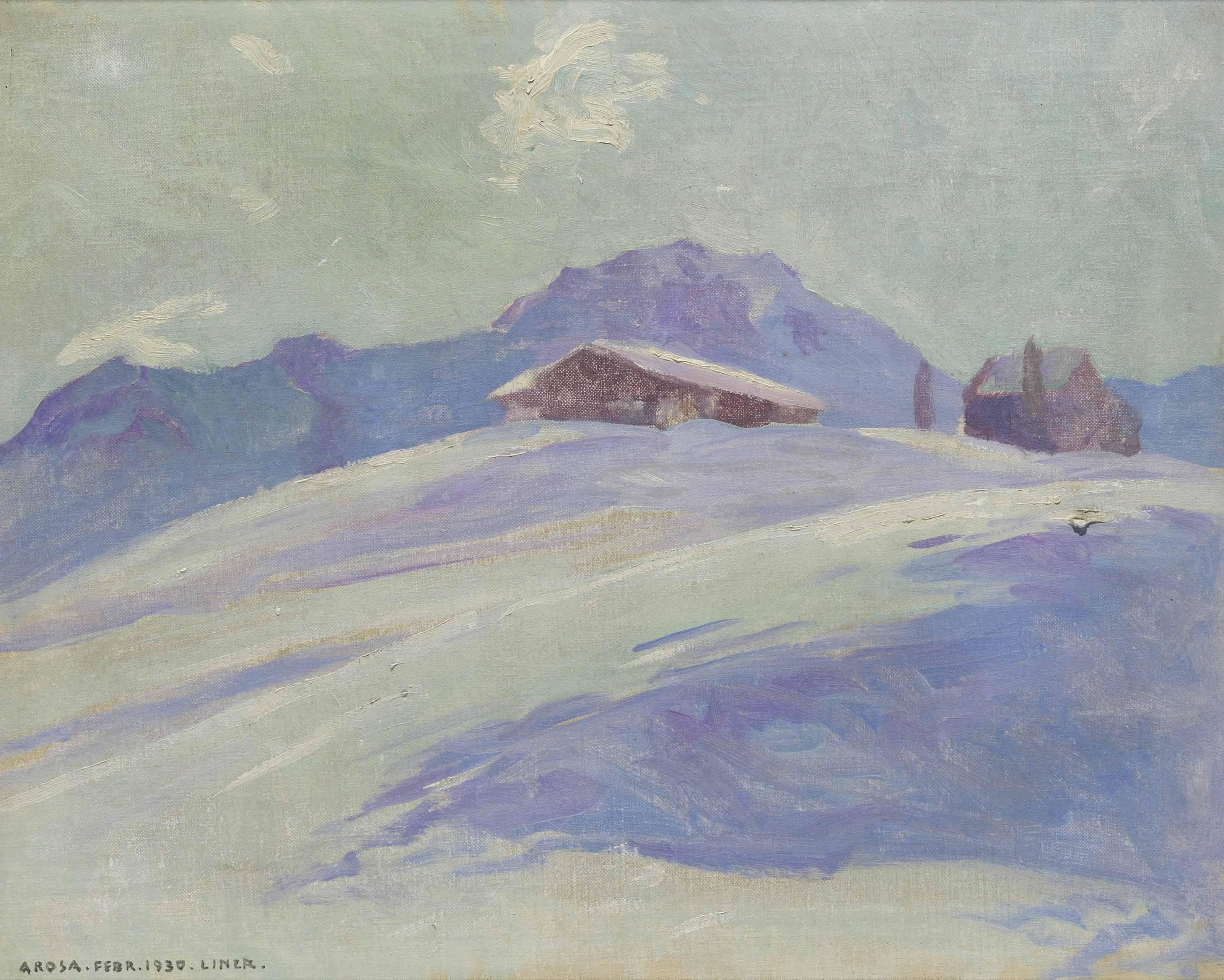 Carl Liner Sen. - Winterlandschaft Arosa, 1930