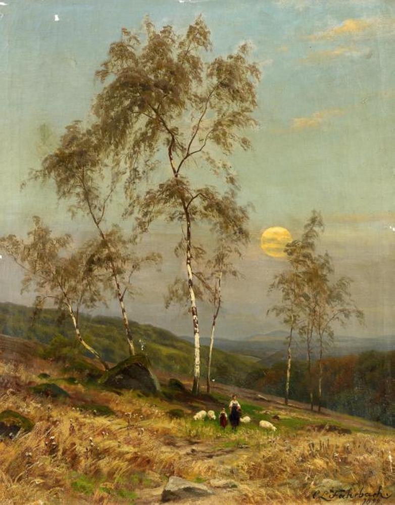 Carl Ludwig Fahrbach - Heimkehr von der Weide