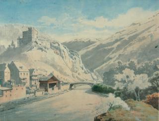 Carl Ludwig Frommel - Blick auf Landeck in Tirol.