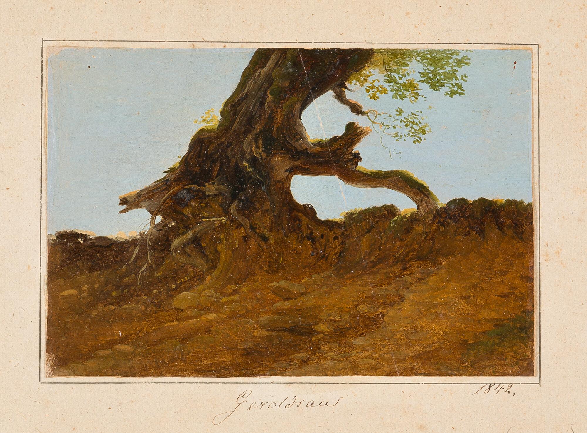 Carl Ludwig Frommel - Studie eines Baumstamms.