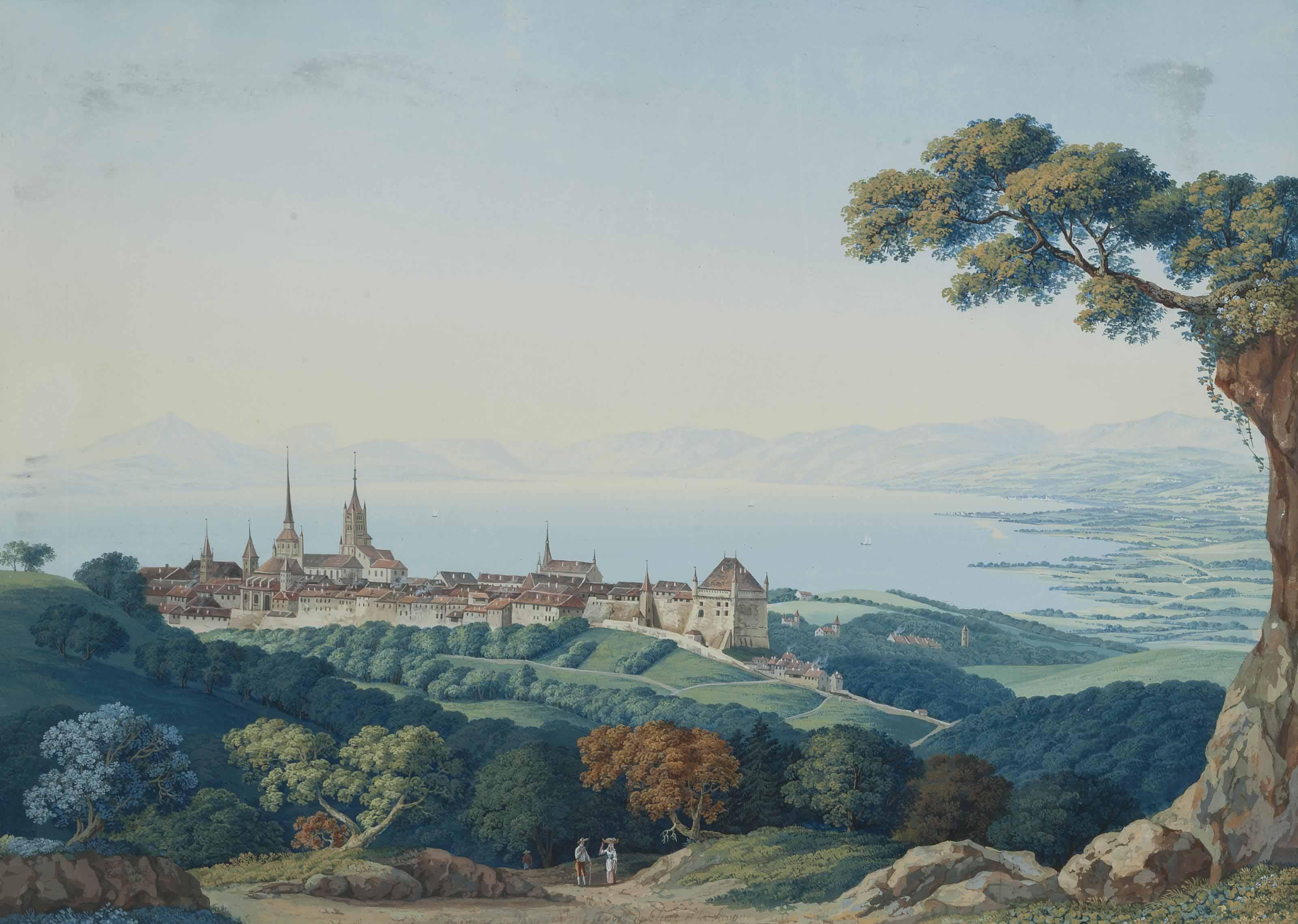 Carl Ludwig Hackert - A View of Lausanne