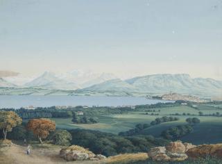 Carl Ludwig Hackert - A View of Mont Blanc And Geneva