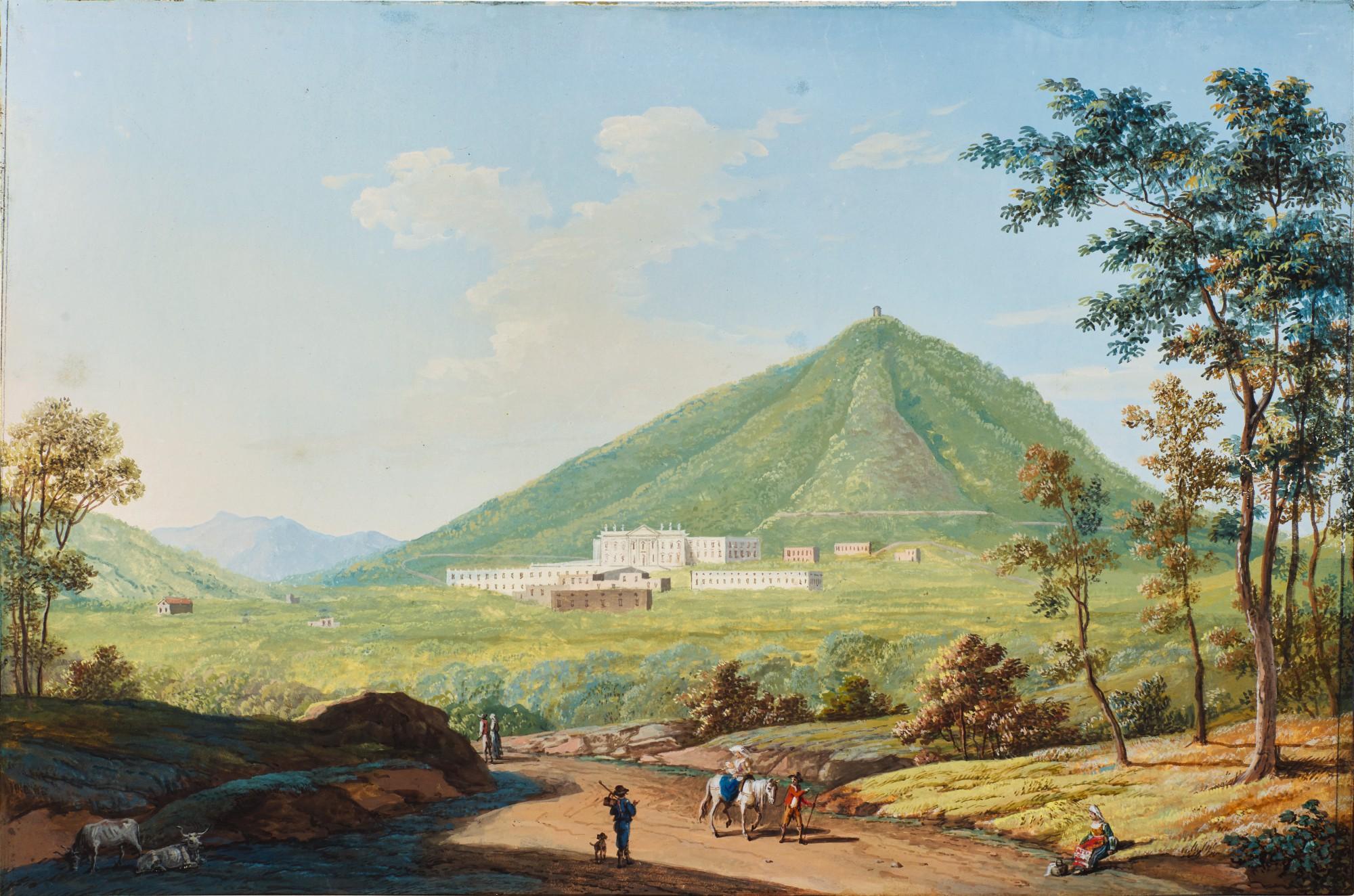 Carl Ludwig Hackert - An Italian palace, possibly The Reggia of Portici, Naples