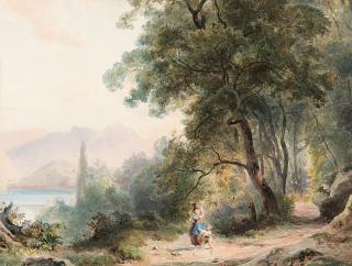 Carl Maria Nicolaus Hummel - Italienische Alpenlandschaft.