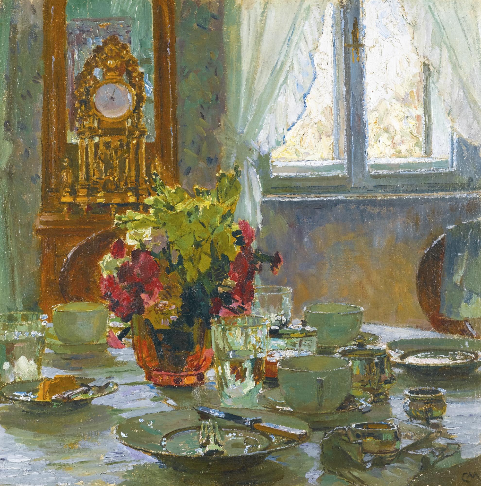 Carl Moll - Austrian der Frühstückstisch (The Breakfast Table)