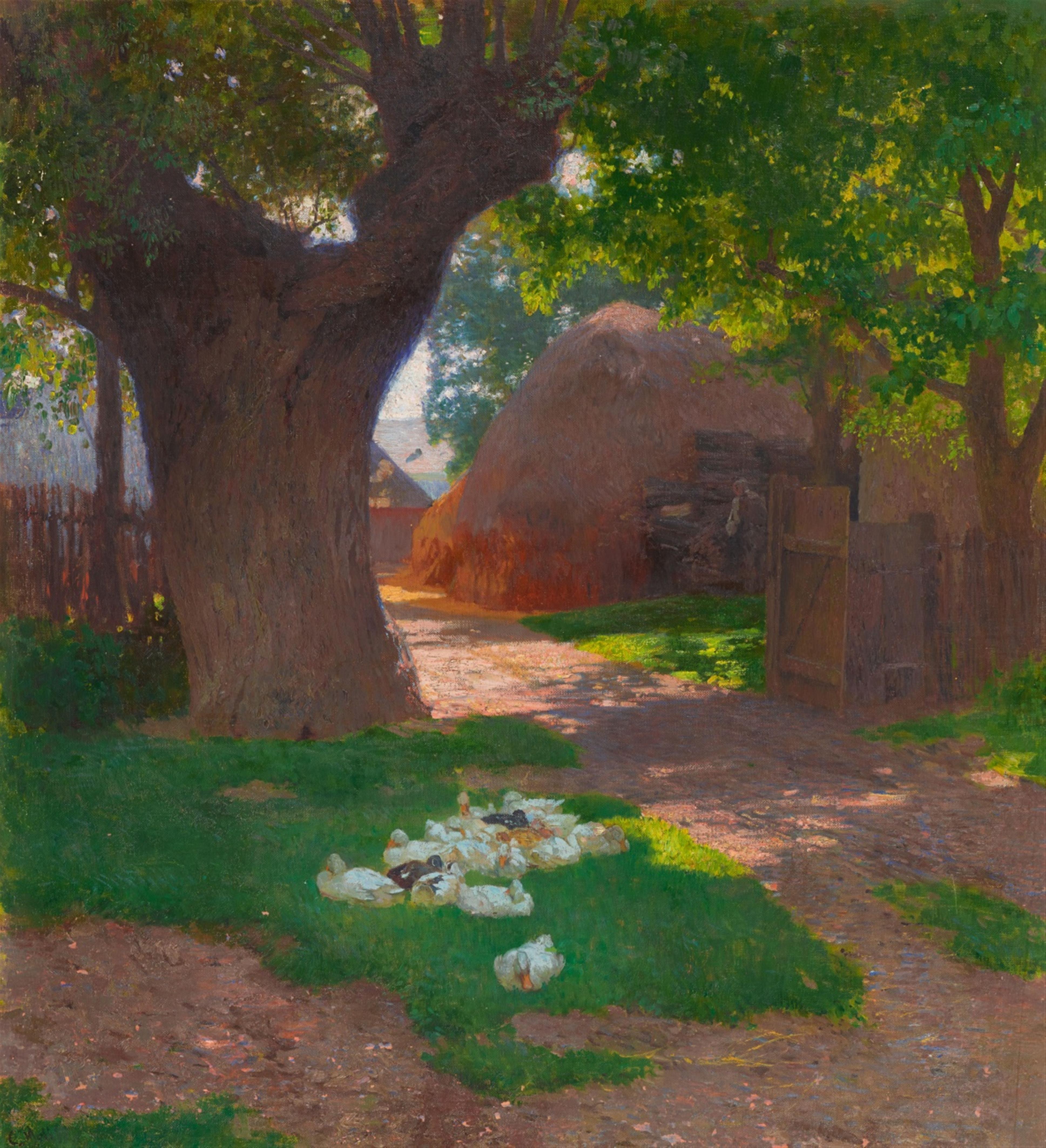 Carl Moll - Bauernhof im Marchfeld