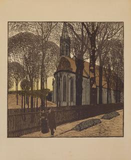 Carl Moll - Das Haus der Therese Krones; Kirche St. Michael in Heiligenstadt 2