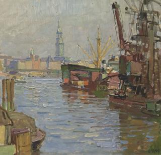 Carl Moll - Der Hamburger Hafen