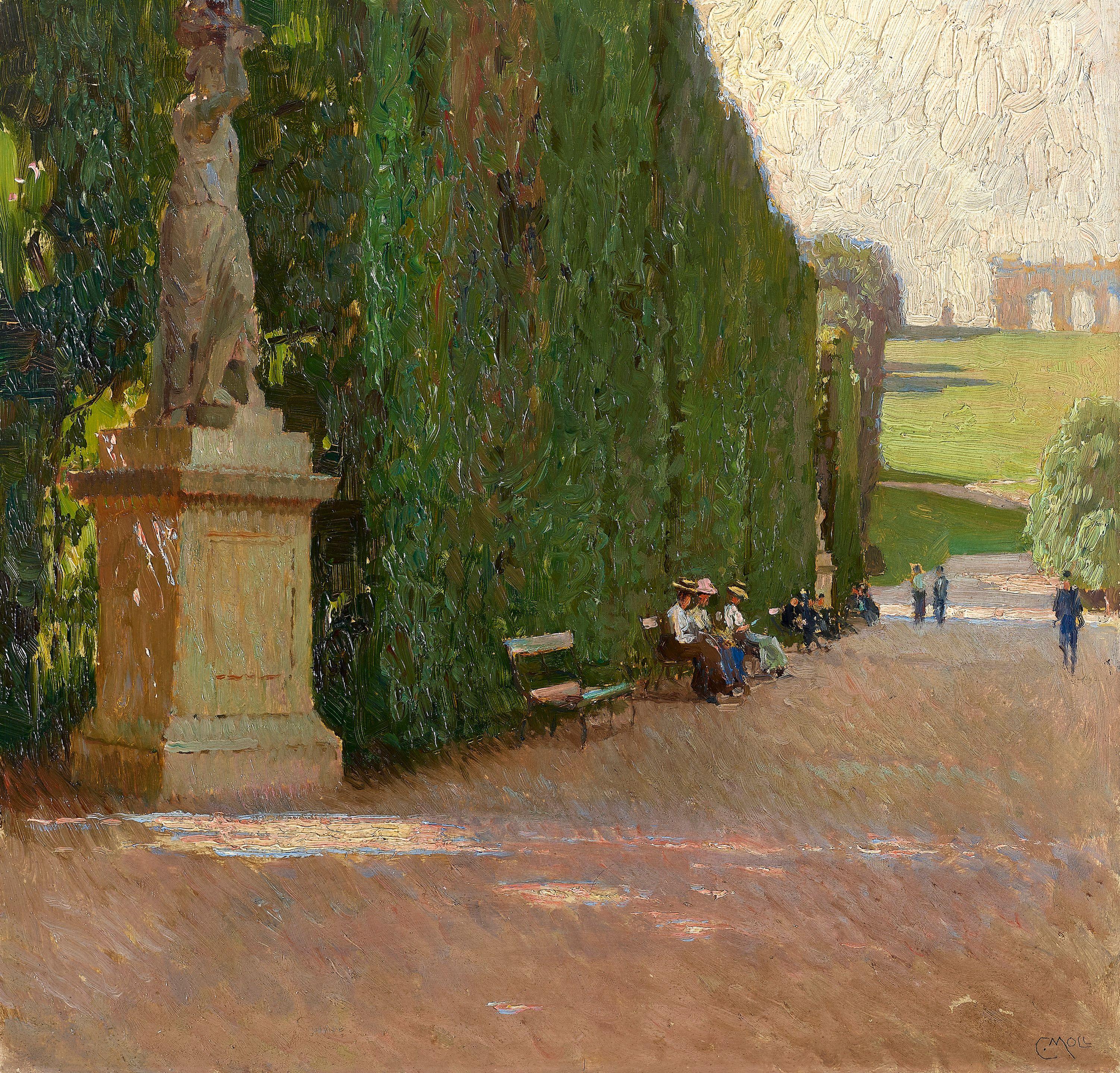 Carl Moll - Der Park von Schönbrunn mit Blick zur Gloriette