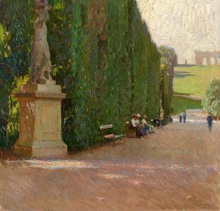 Carl Moll - Der Park von Schönbrunn mit Blick zur Gloriette