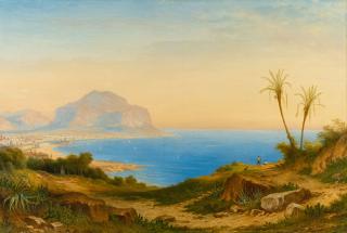 Carl Morgenstern - Ansicht von Palermo mit dem Monte Pellegrino