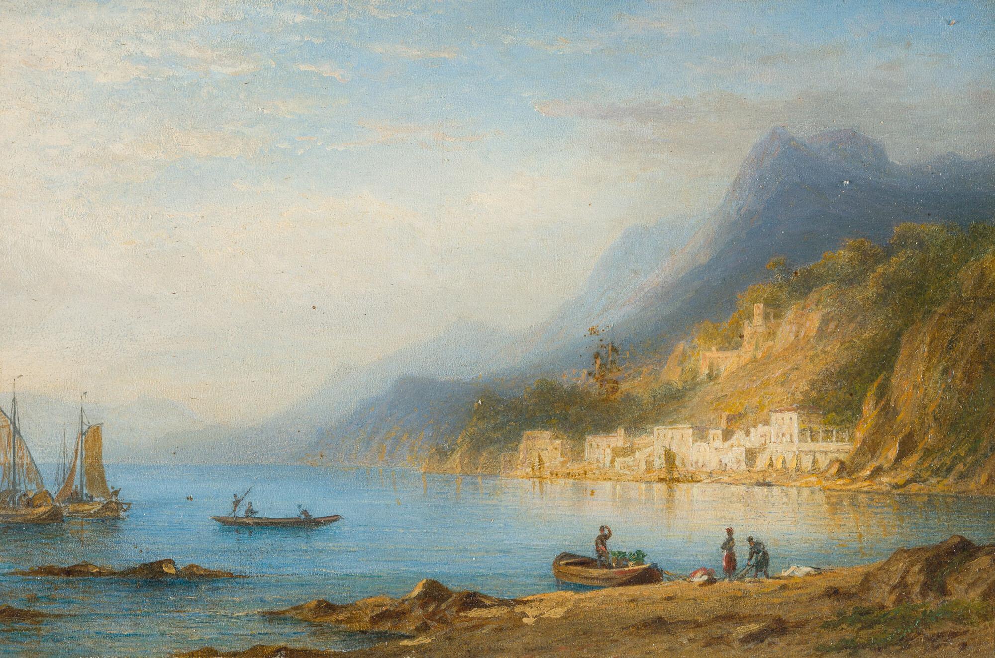 Carl Morgenstern - Italienische Landschaft am Comer See.