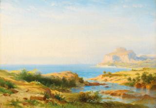 Carl Morgenstern - Seelandschaft Cefalù, Sicily