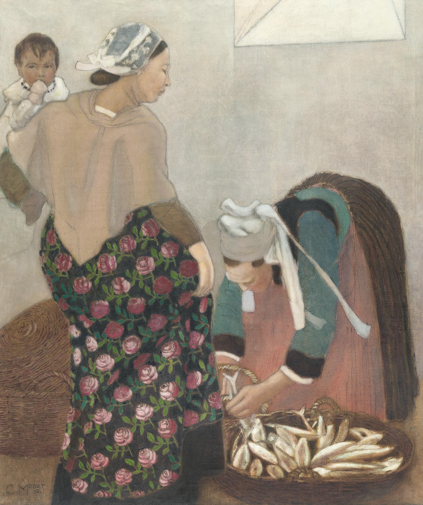 Carl Moser - Auf dem Fischmarkt