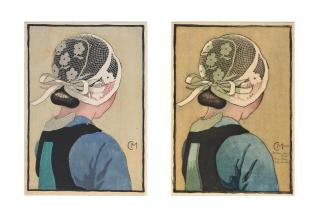 Carl Moser - Bretonisches Kind (i); Bretonisches Mädchen (ii)