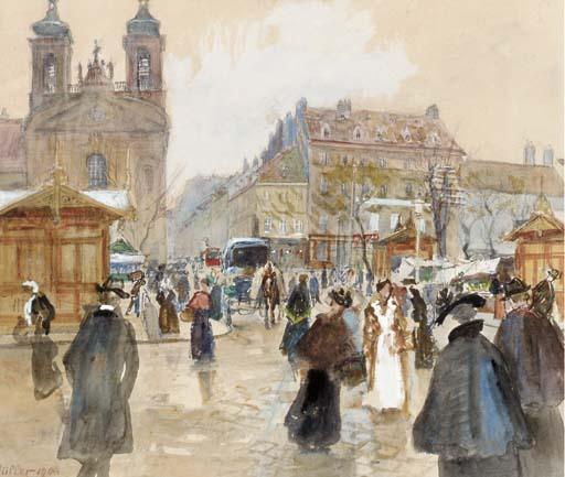 Carl Müller - Der michaelerplatz in wien