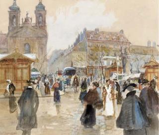 Carl Müller - Der michaelerplatz in wien
