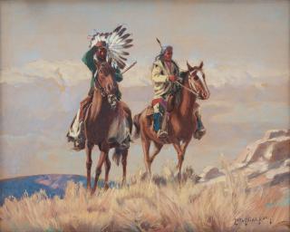 Carl Oscar Borg - \'Blackfoot indianer\' (\'Blackfoot Scouts\')