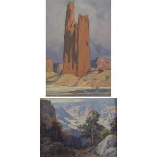 Carl Oscar Borg - Grand Canyon And The Monument, Canyon De Chelly:  Two Works