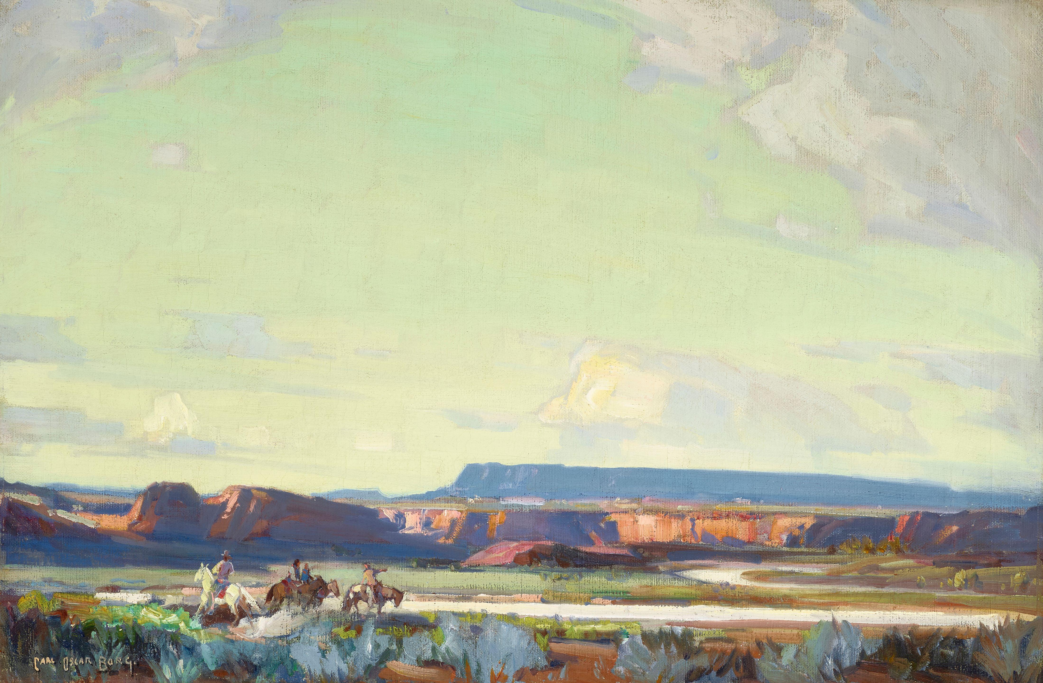 Carl Oscar Borg - In the Navajo Country (Chin Lee, Arizona)