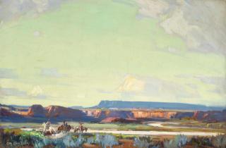 Carl Oscar Borg - In the Navajo Country (Chin Lee, Arizona)