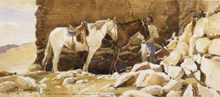 Carl Oscar Borg - In the Shadow of Casa Grande, New Mexico