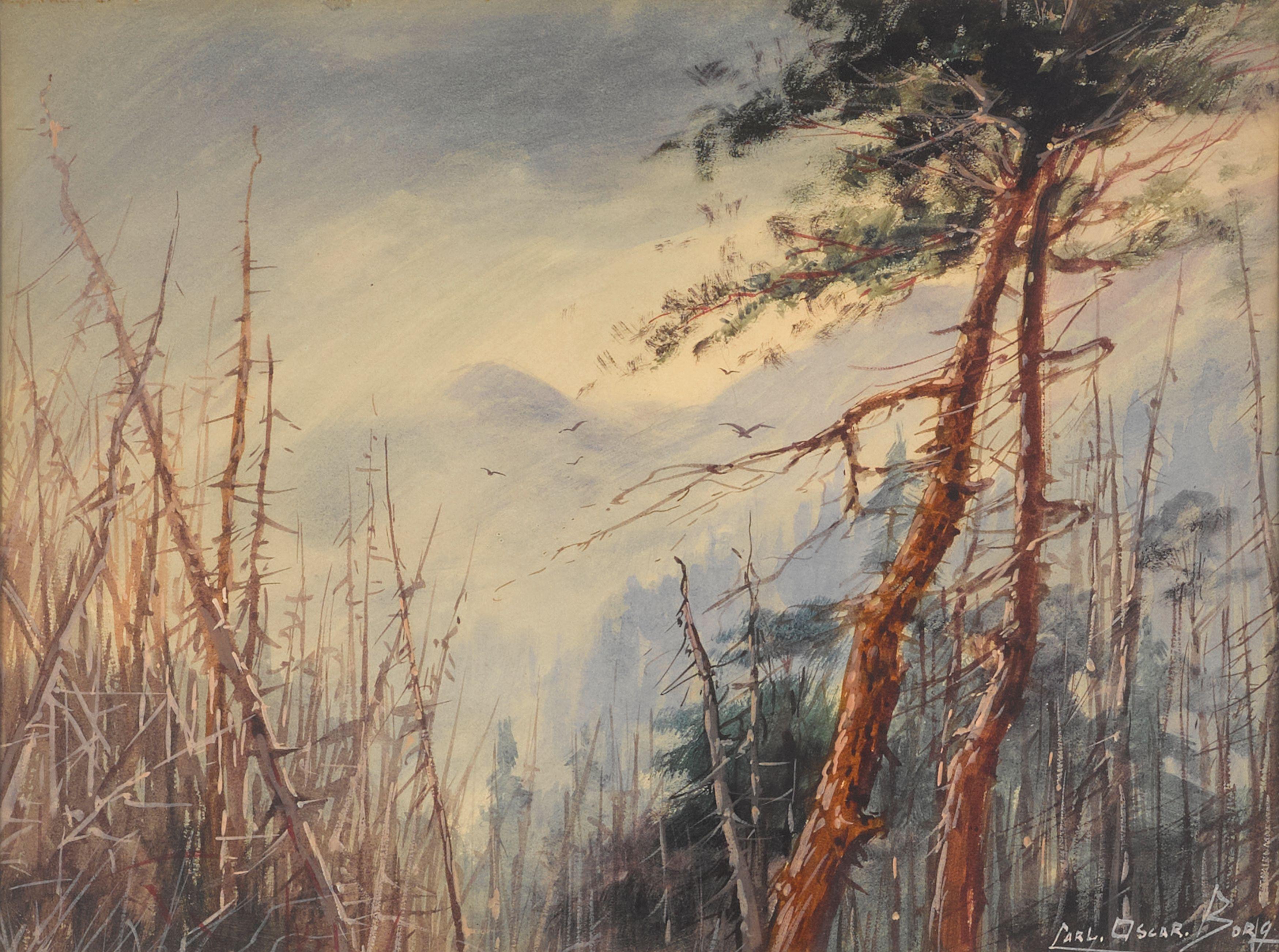 Carl Oscar Borg - Windswept Trees
