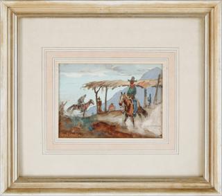 Carl Oskar Borg - Motif with cowboys