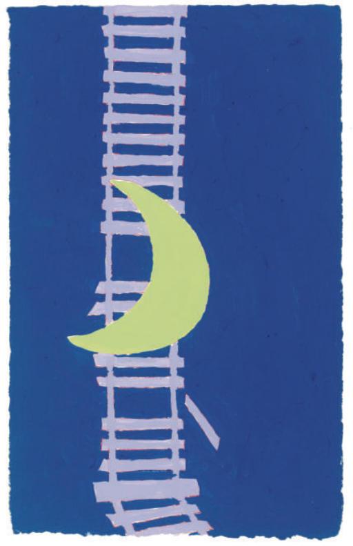 Carl Ostendarp - Untitled (Moon On Train Tracks): And A Companion Work, Peanuts