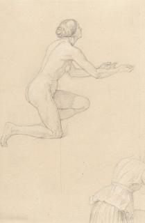 Carl Peschel - 2 Bll.: Weibliche Aktstudien