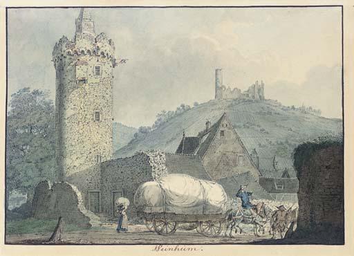 Carl Philipp Fohr - View of Weinheim on the River Necker