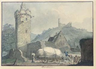 Carl Philipp Fohr - View of Weinheim on the River Necker