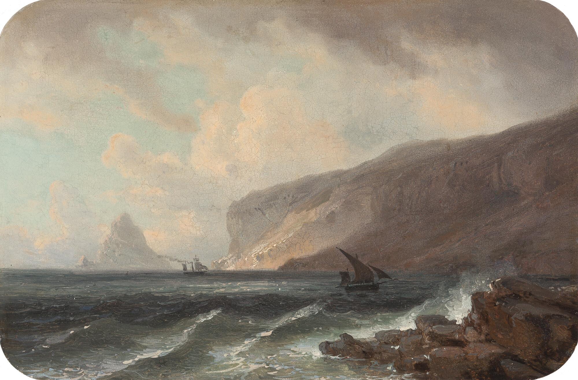 Carl Robert Kummer - Ankunft in Portugal bei stürmischer See