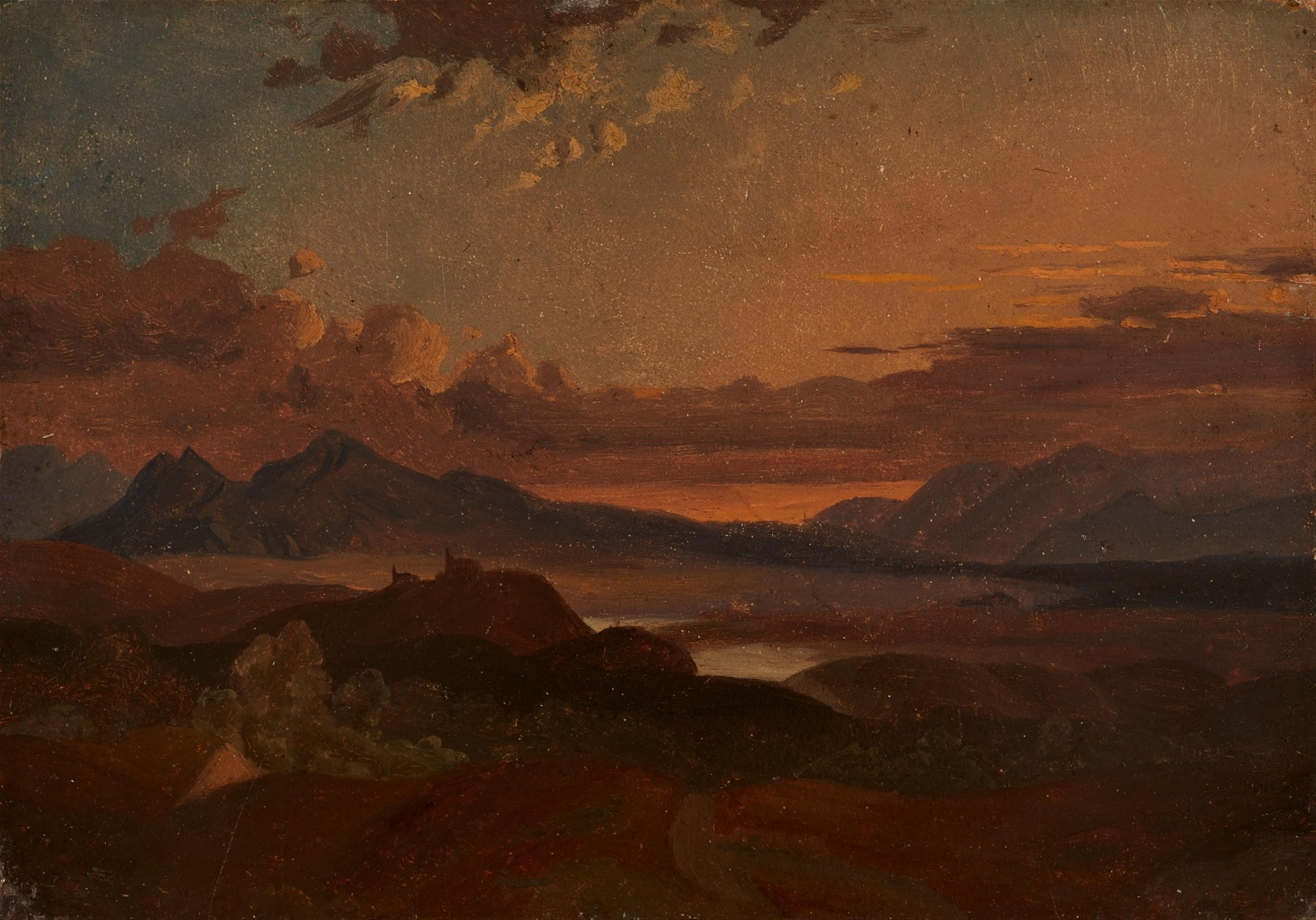 Carl Rottmann - Alpenlandschaft im Abendlicht