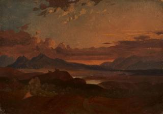 Carl Rottmann - Alpenlandschaft im Abendlicht